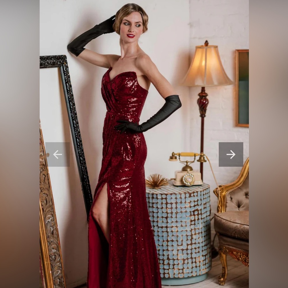 Gorgeous Red Sequin Evening Gown